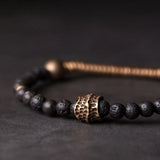 Akuma - Bracelet Cuivre et Pierre de Lave