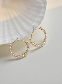 Dkar - Boucles d'Oreilles Or et Perles d'Eau Douce