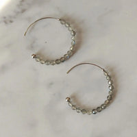 Ladola - Boucles d'Oreilles Argent et Labradorite