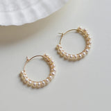 Dkar - Boucles d'Oreilles Or et Perles d'Eau Douce