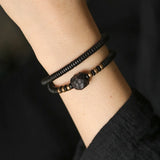 Vira - Bracelet Cuivre et Bois d'Ébène