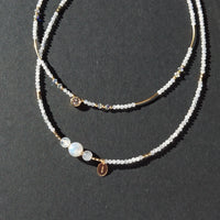 카구야 - 금과 월장석 목걸이