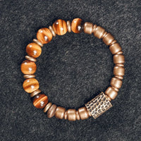 Surya - Bracelet Cuivre et Œil de Tigre