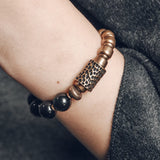 Rishi - Bracelet Cuivre et Obsidienne