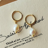Dmar - Boucles d'Oreilles Or et Perles d'Eau Douce