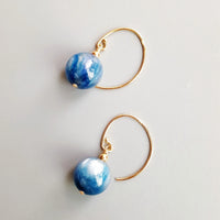 Aakhen - Boucles d'Oreilles Or et Kyanite