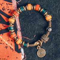 Sangi - Bracelet Cuivre et Perle Dzi Sacrée