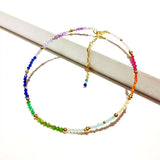 Kao Vong - Bracelet de Cheville Or et Pierres Naturelles