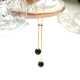 Obsidienne Drop - Collier Or et Obsidienne