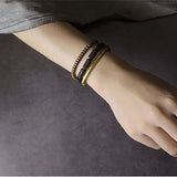Dore - Bracelet/Collier Cuivre et Pierre de Lave