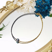 Kinsei - Collier Or, Spinelle et Hematite