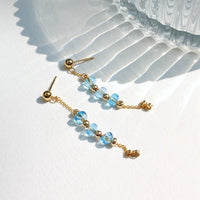 Laam - Boucles d'Oreilles Or et Topaze