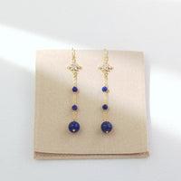 Wengi - Boucles d'Oreilles Or et Lapis Lazuli