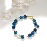 Lanhai - Bracelet Œil de Tigre Bleu