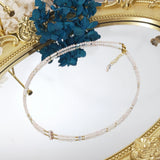 Aika - Collier Or et Quartz Rose