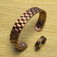 Tomoko - Bracelet Jonc Homme Cuivre Magnétique
