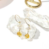 Gochi - Boucles d'Oreilles Or et Citrine