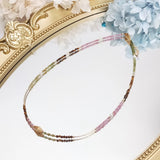 Suraksha - Collier Or, Tourmaline et Œil de Tigre