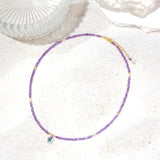 Akatsuki - Collier Or, Améthyste et Cristal