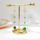 Berharga - Boucles d'Oreilles Or et Jade