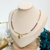 Suraksha - Collier Or, Tourmaline et Œil de Tigre