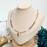 Suraksha - Collier Or, Tourmaline et Œil de Tigre