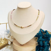 Suraksha - Collier Or, Tourmaline et Œil de Tigre