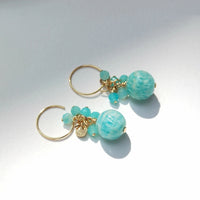 Bansa - Boucles d'Oreilles Or et Amazonite