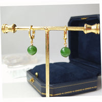Alam - Boucles d'Oreilles Or et Jade