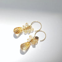 Nolan - Boucles d'Oreilles Or et Citrine