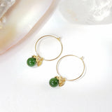 Og - Boucles d'Oreilles Or et Jade