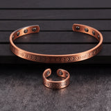 Syu - Bracelet Jonc et Bague Cuivre Magnétiques