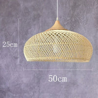 Suspension Moderne Cloche en Rotin