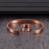 Syu - Bracelet Jonc et Bague Cuivre Magnétiques
