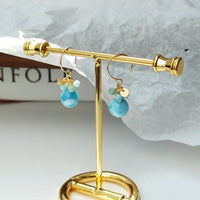 Nunmui - Boucles d'Oreilles Or et Larimar