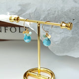 Nunmui - Boucles d'Oreilles Or et Larimar