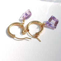 Baikeo - Boucles d'Oreilles Or et Pierres Naturelles