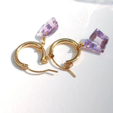 Baikeo - Boucles d'Oreilles Or et Pierres Naturelles