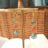 Samsae - Boucles d'Oreilles Or et Pierres Naturelles