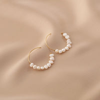 Jena - Boucles d'Oreilles Or et Perles d'Eau Douce