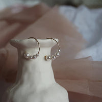 Seto - Boucles d'Oreilles Or et Perles d'Eau Douce