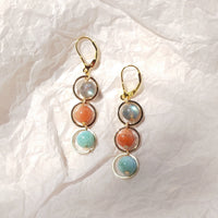 Samsae - Boucles d'Oreilles Or et Pierres Naturelles