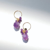 Jasu - Boucles d'Oreilles Or et Améthyste