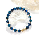 Takanome - Bracelet Or et Œil de Tigre Bleu