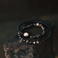 Koun - Bracelet Bois d'Ébène et Obsidienne