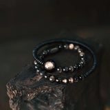 Koun - Bracelet Bois d'Ébène et Obsidienne