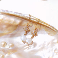 Dalui - Boucles d'Oreilles Or et Pierre de Lune