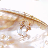 Dalui - Boucles d'Oreilles Or et Pierre de Lune