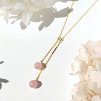 Quartz Drop - Collier Or et Quartz Rose