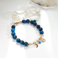 Fukuro - Bracelet Œil de Tigre Bleu